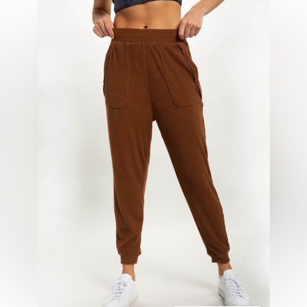 MONO B Ribbed Joggers - Picture 2 of 7